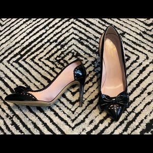 Kate Spade Pink and Black bow heels SIZE 7